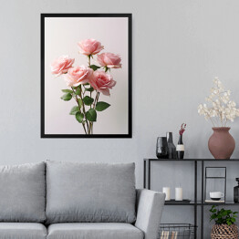 Obraz w ramie Bukiet różowe róże