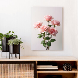 Obraz na płótnie Bukiet różowe róże