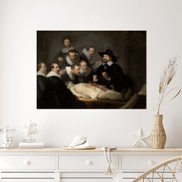 Plakat samoprzylepny Rembrandt "Lekcja anatomii doktora Tulpa" - reprodukcja
