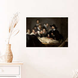 Plakat samoprzylepny Rembrandt "Lekcja anatomii doktora Tulpa" - reprodukcja