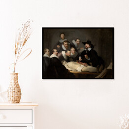 Plakat w ramie Rembrandt "Lekcja anatomii doktora Tulpa" - reprodukcja
