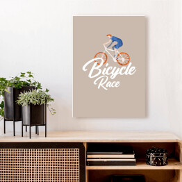 Obraz klasyczny Rower - napis bicycle race
