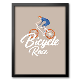 Obraz w ramie Rower - napis bicycle race