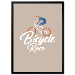 Plakat w ramie Rower - napis bicycle race