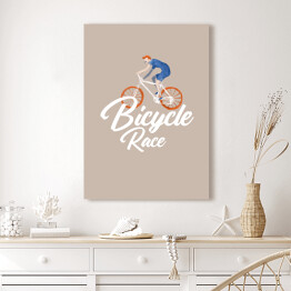 Obraz klasyczny Rower - napis bicycle race