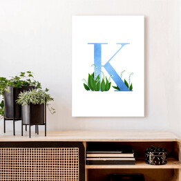 Obraz klasyczny Roślinny alfabet - litera K jak konwalia