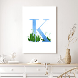 Obraz klasyczny Roślinny alfabet - litera K jak konwalia