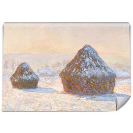 Fototapeta Claude Monet "Wheatstacks, efekty opadów śniegu o poranku" - reprodukcja