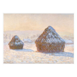 Claude Monet "Wheatstacks, efekty opadów śniegu o poranku" - reprodukcja