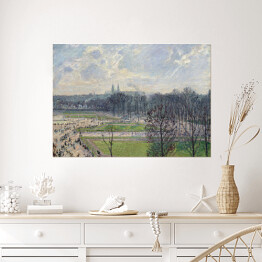 Plakat Camille Pissarro Ogród Tuileries w zimowe popołudnie. Reprodukcja