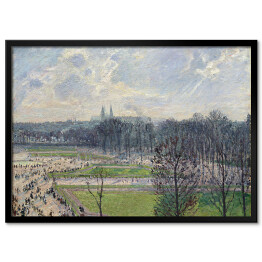 Plakat w ramie Camille Pissarro Ogród Tuileries w zimowe popołudnie. Reprodukcja