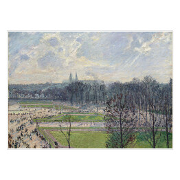 Plakat samoprzylepny Camille Pissarro Ogród Tuileries w zimowe popołudnie. Reprodukcja
