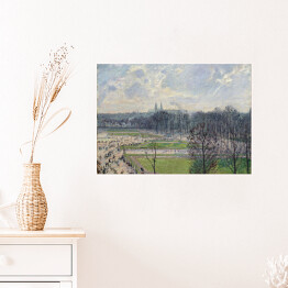 Plakat samoprzylepny Camille Pissarro Ogród Tuileries w zimowe popołudnie. Reprodukcja