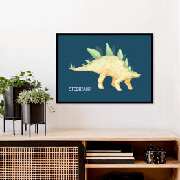 Plakat w ramie Prehistoria - dinozaur Stegozaur