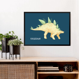 Obraz w ramie Prehistoria - dinozaur Stegozaur