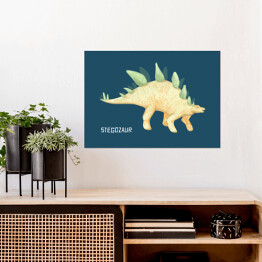 Plakat samoprzylepny Prehistoria - dinozaur Stegozaur