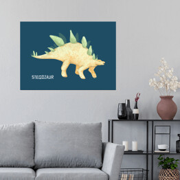 Plakat samoprzylepny Prehistoria - dinozaur Stegozaur