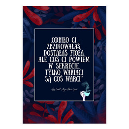 Plakat Alicja w krainie czarów - typografia, cytat "Tylko wariaci są coś warci""