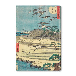 Obraz na płótnie Utugawa Hiroshige Gęsi w Shirahige. Reprodukcja obrazu