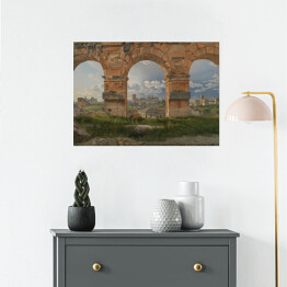Plakat samoprzylepny C. W. Eckersberg Trzy łuki Koloseum Reprodukcja obrazu