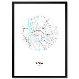 Obraz klasyczny Mapa Opola w kole
