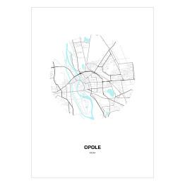Plakat samoprzylepny Mapa Opola w kole