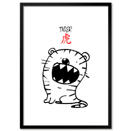 Obraz klasyczny Chińskie znaki zodiaku - tygrys