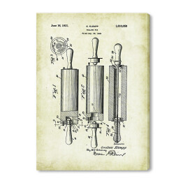 Obraz na płótnie G. Klempp - patenty na rycinach vintage