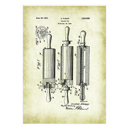 Plakat G. Klempp - patenty na rycinach vintage