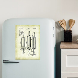 Magnes dekoracyjny G. Klempp - patenty na rycinach vintage