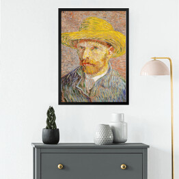 Obraz w ramie Vincent van Gogh Autoportret w słomkowym kapeluszu. Reprodukcja