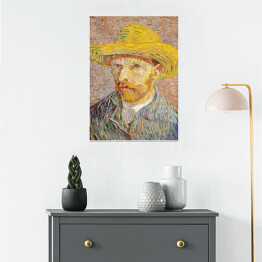Plakat Vincent van Gogh Autoportret w słomkowym kapeluszu. Reprodukcja