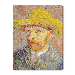 Obraz na płótnie Vincent van Gogh Autoportret w słomkowym kapeluszu. Reprodukcja