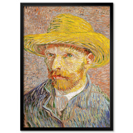 Plakat w ramie Vincent van Gogh Autoportret w słomkowym kapeluszu. Reprodukcja