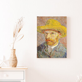 Obraz na płótnie Vincent van Gogh Autoportret w słomkowym kapeluszu. Reprodukcja