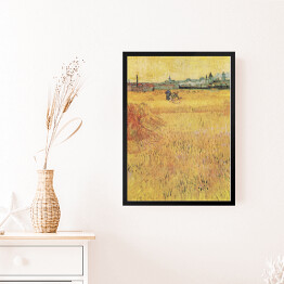 Obraz w ramie Vincent van Gogh Pole pszenicy z widokiem na Arles. Reprodukcja obrazu