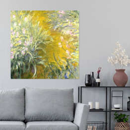 Plakat samoprzylepny Claude Monet Ścieżka i irysy Reprodukcja obrazu