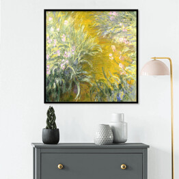 Plakat w ramie Claude Monet Ścieżka i irysy Reprodukcja obrazu