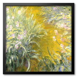 Obraz w ramie Claude Monet Ścieżka i irysy Reprodukcja obrazu