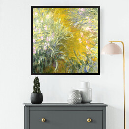 Obraz w ramie Claude Monet Ścieżka i irysy Reprodukcja obrazu