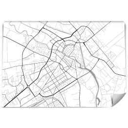 Fototapeta winylowa zmywalna Minimalistyczna mapa Kalisza