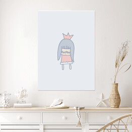 Plakat samoprzylepny Księżniczka w koronie - ilustracja