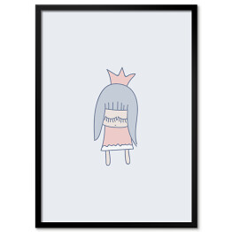 Plakat w ramie Księżniczka w koronie - ilustracja