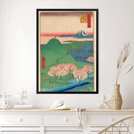 Obraz w ramie Utugawa Hiroshige New Fuji, Meguro. Reprodukcja