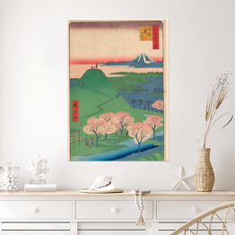 Plakat Utugawa Hiroshige New Fuji, Meguro. Reprodukcja