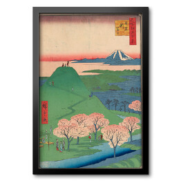 Obraz w ramie Utugawa Hiroshige New Fuji, Meguro. Reprodukcja