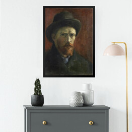 Obraz w ramie Vincent van Gogh Autoportret z ciemnym filcowym kapeluszem. Reprodukcja