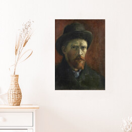 Plakat Vincent van Gogh Autoportret z ciemnym filcowym kapeluszem. Reprodukcja