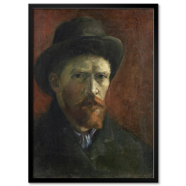 Plakat w ramie Vincent van Gogh Autoportret z ciemnym filcowym kapeluszem. Reprodukcja