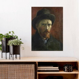 Plakat Vincent van Gogh Autoportret z ciemnym filcowym kapeluszem. Reprodukcja